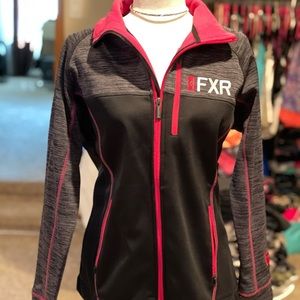 Pink/black/gray FXR zip up jacket/sweatshirt